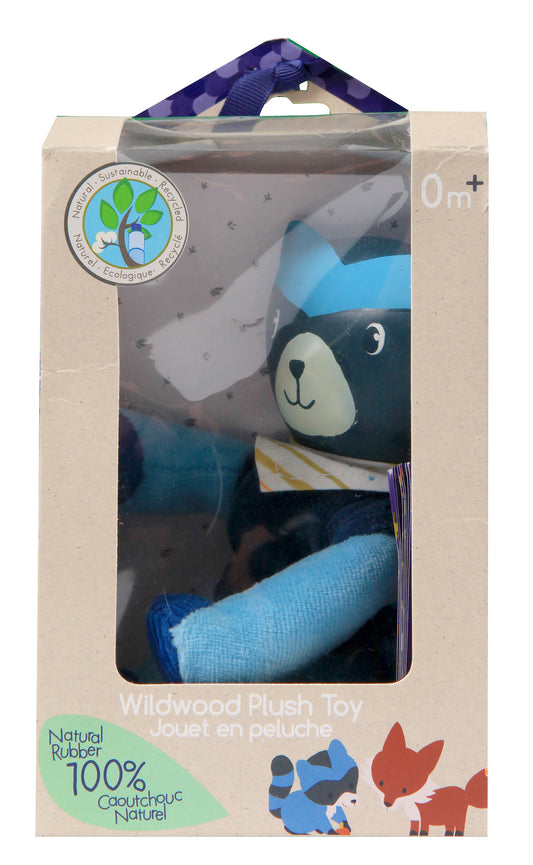 Raccoon Sitting Plush with Rubber Head