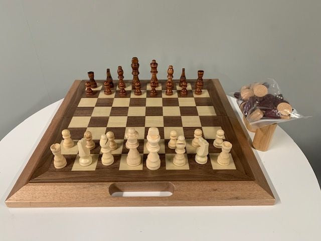 3 in 1 Wooden Chess Set