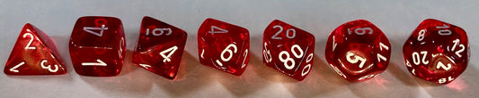 Translucent Red/White Dice