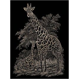 COPPER FOIL GIRAFFE & BABY