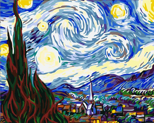 Starry Night Van Gogh Frame 15.7X19.6"