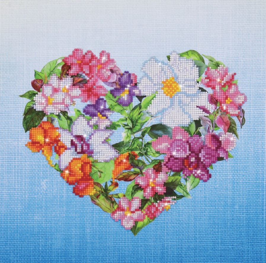 Diamond Dotz Flower Heart 17.5X17.5"