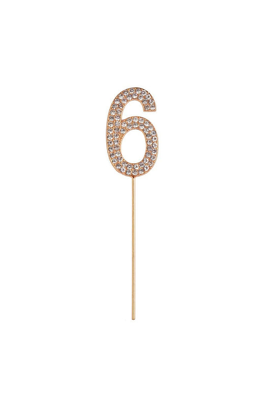 6 Rhinestone Cake Decoration