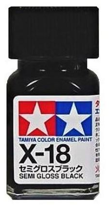 Semi Gloss Black Enamel Paint 10ml
