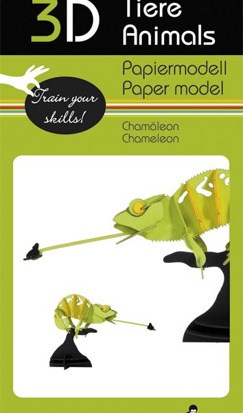 3D Paper Model Chameleon