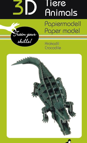3D Paper Model Crocodile