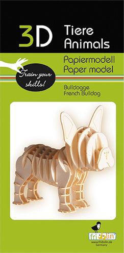 3D Paper Model Bulldog
