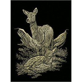 GOLD FOIL DEER