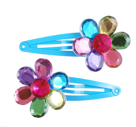FLOWER GEM SNAP CLIPS