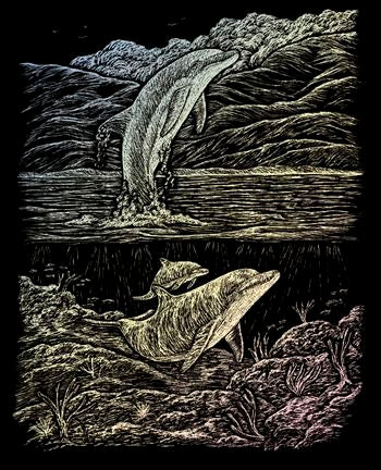 HOLOGRAPHIC FOIL DOLPHIN COVE