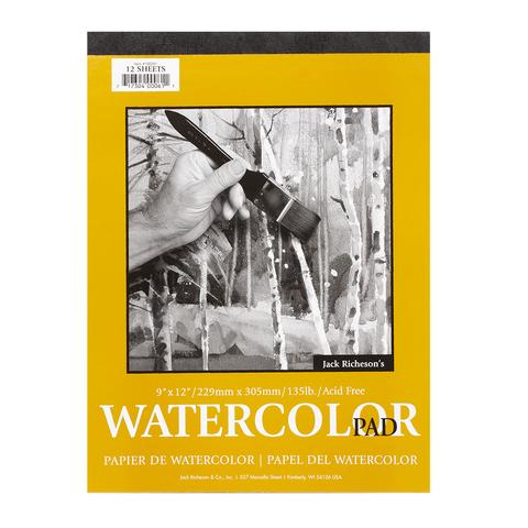 Watercolor Pad 136lb. 12 Sheets 9X12"