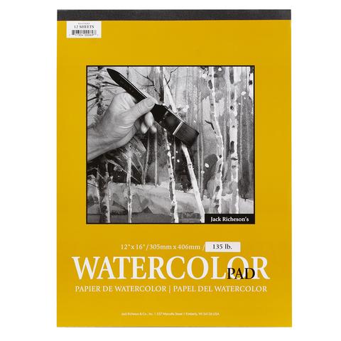 Watercolor Pad 135Lb. 12 Sheets 12X16"