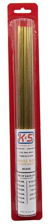 KS5072 Bendable Round Brass Rod Assortment: 1/16 & 3/64 OD x 12 Long (1pc ea KS5072 Bendable Round Brass Rod Assortment: 1/16 & 3/64 OD x 12 Long (1pc ea
