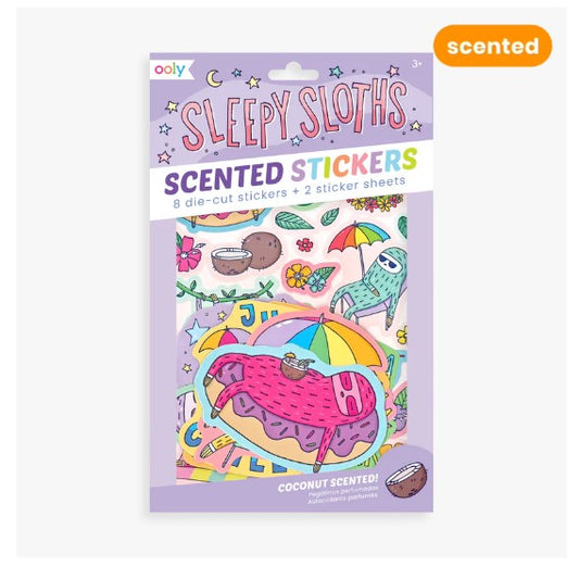 Scented Scratch Stickers Sleepy Sloths