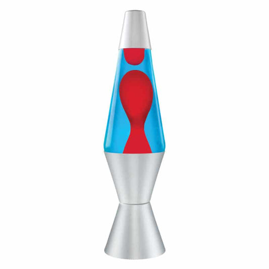 Lava Lamp Red/Blue/Silver 14.5"