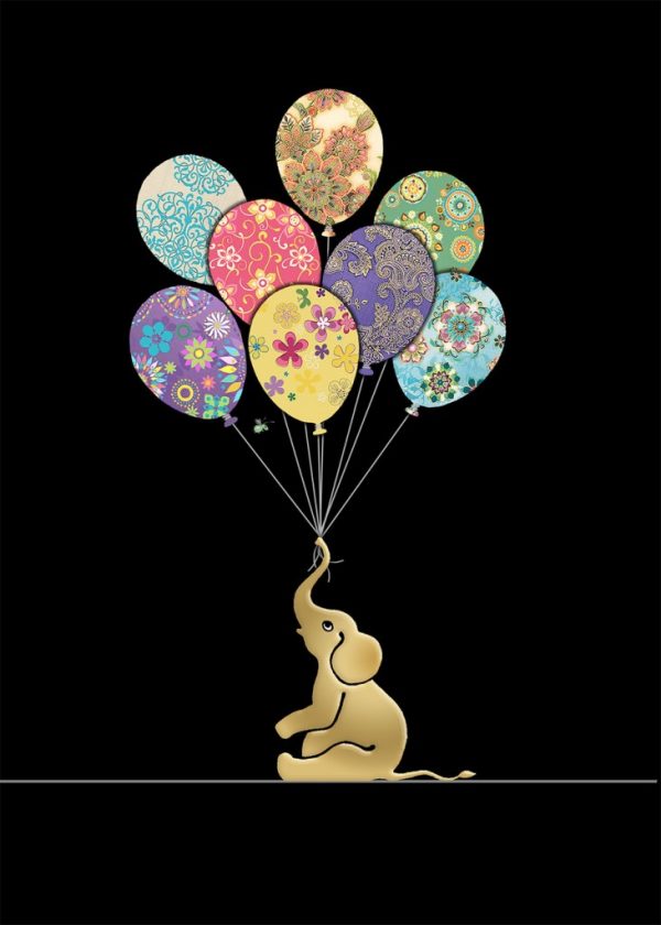 Elephant Balloons Card