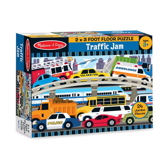 TRAFFIC JAM FLOOR PUZZLE 24PC