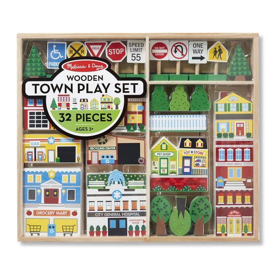 Wooden Town Play Set