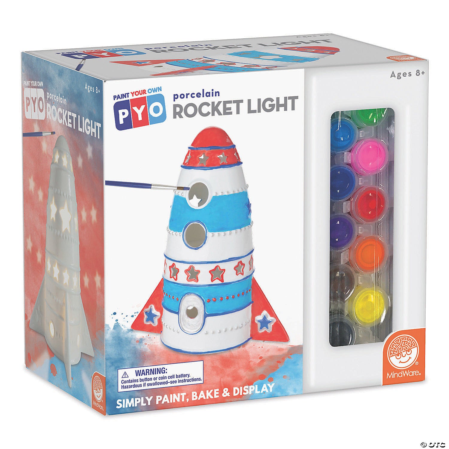 Paint Your Own Porcelain Rocket Light