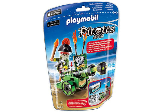 Green Interactive Cannon with Pirate