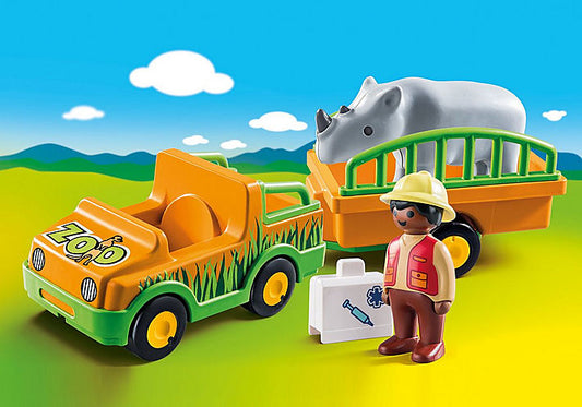 123 Zoo Vehicle with Rhinoceros