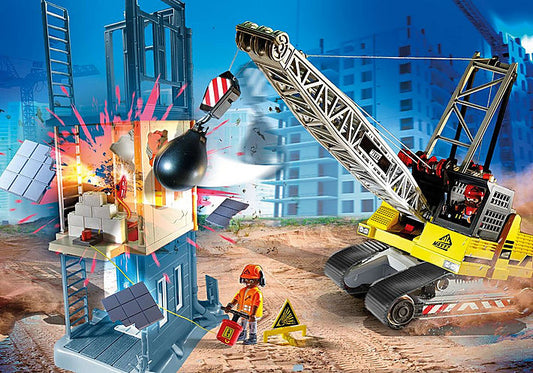 Cable Excavator with Building Section