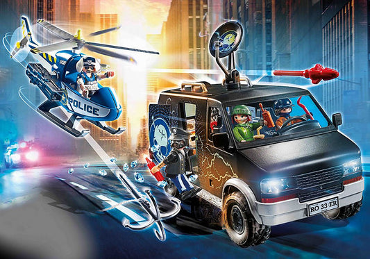 City Action Helicopter Pursuit w/ Van