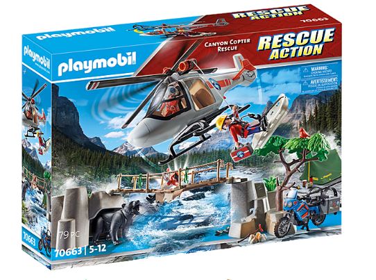 Rescue Action Canyon Copter Rescue