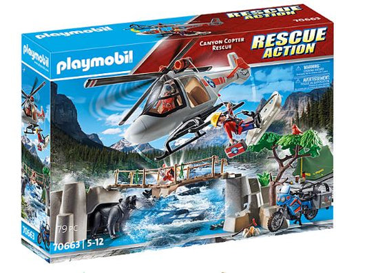 Rescue Action Canyon Copter Rescue
