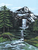 MOUNTAIN WATERFALL ARTIST CANVAS SERIES