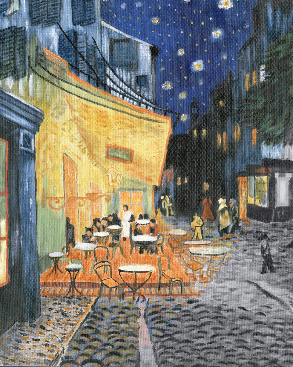 Cafe Terrace at Night Canvas