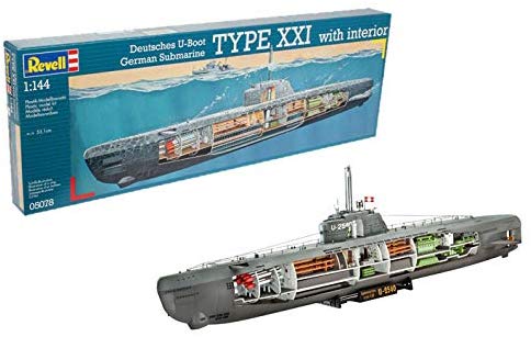 U-Boot Type XXI w/interior German 1/144