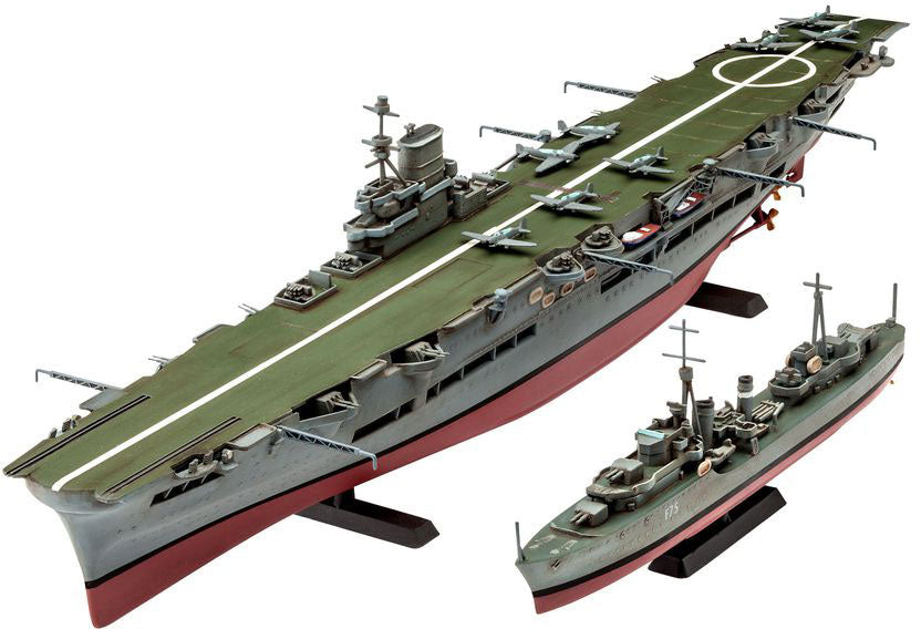 HMS Ark Royal & Tribal Destroyer 1/720