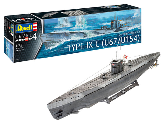 German Submarine Type IX C U67/U154 1/72