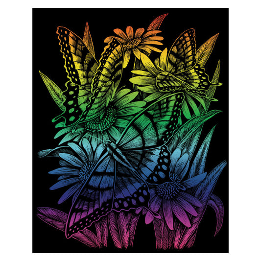 Rainbow Foil Butterflies & Daisies