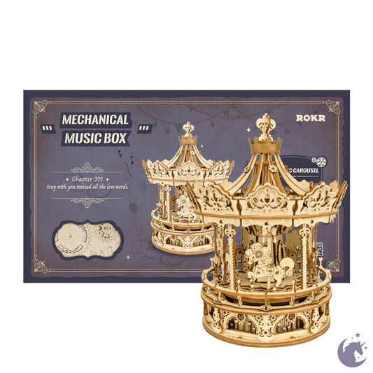 DIY Wooden Music Box Romantic Carousel