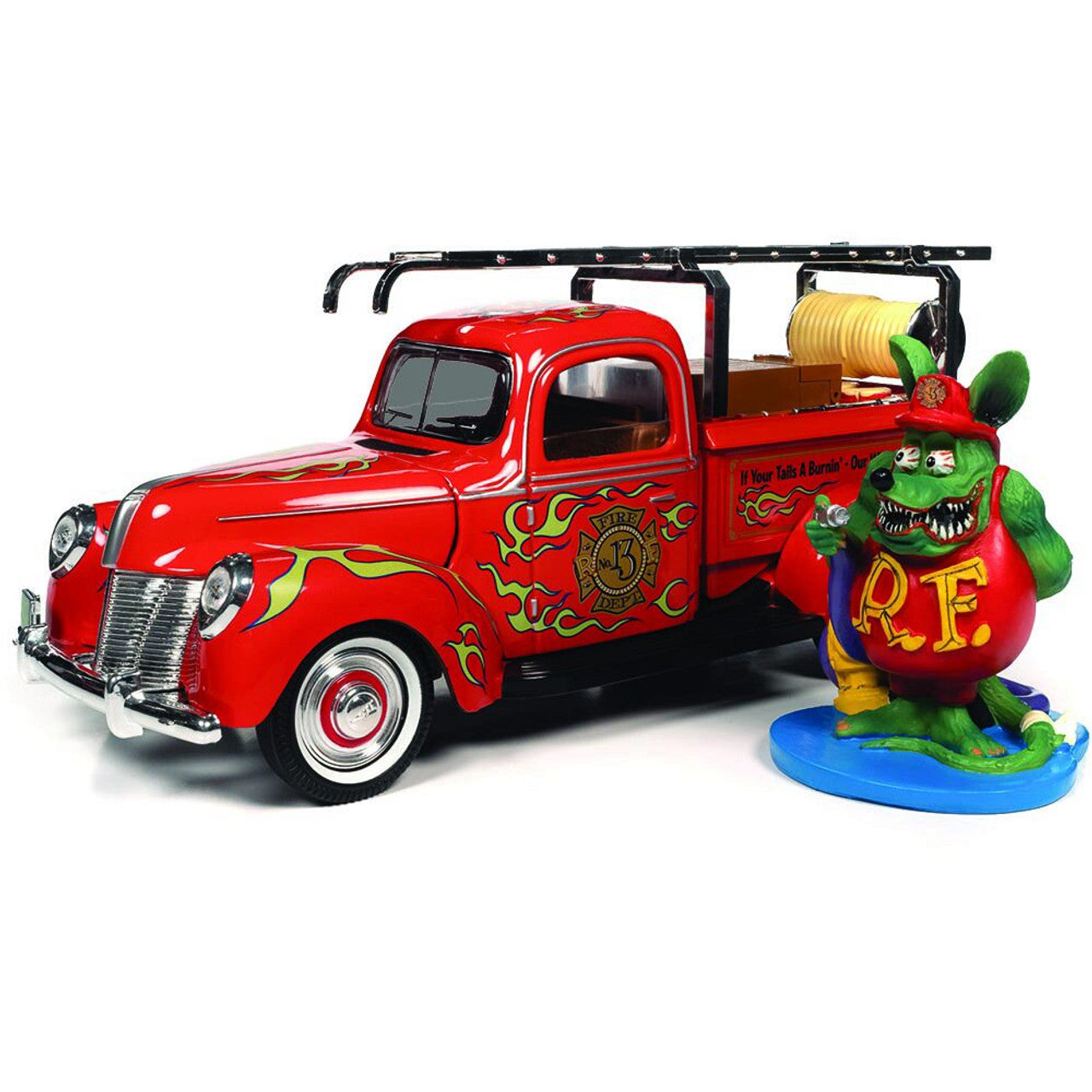 Rat Fink Lucky 13 Fire Truck 1/18 Hobby and Toy Central