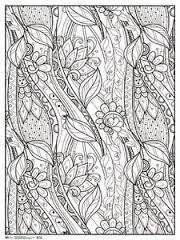 Decorative Floral Coloring Poster