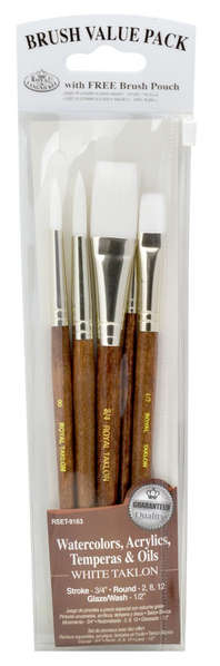 WHITE TAKLON BRUSH SET