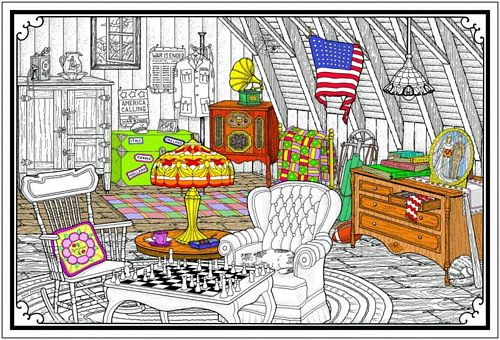 COZY ATTIC DOODLE WALL POSTER 22X32.5"