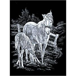 SILVER FOIL MARE & FOAL
