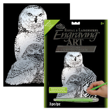 Silver Foil Snowy Owls