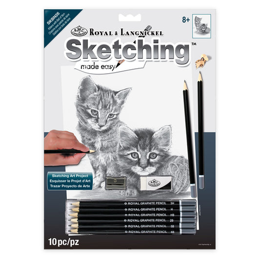 Sketching Made Easy Kittens with a Ball