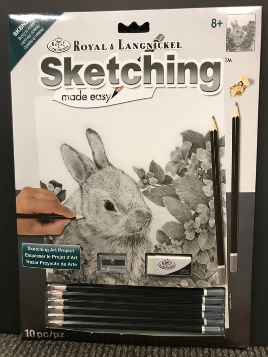 Sketching Made Easy Bunny in Violets