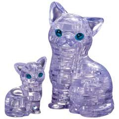 3D CRYSTAL PUZZLE CAT WITH KITTEN