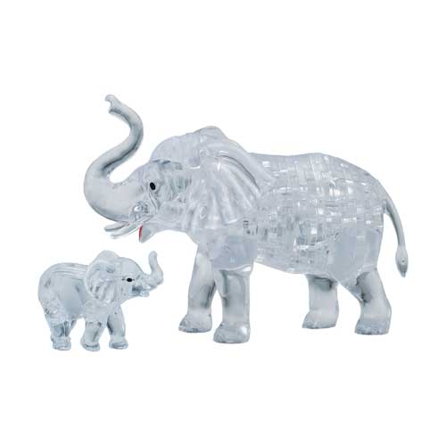 3D Crystal Elephant & Baby Level 1