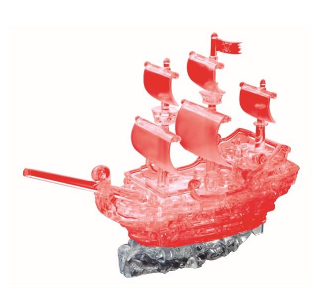 3D Crystal Puzzle Red Pirate Ship