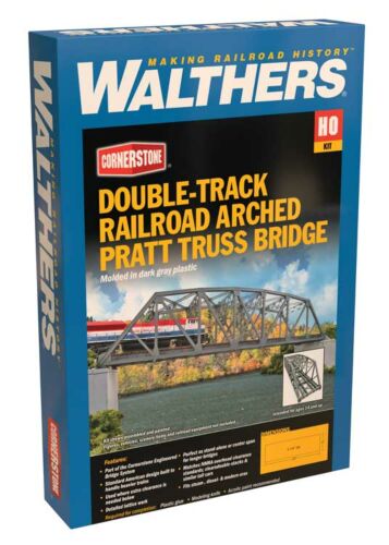 HO Double-Track Railroad Arched Pratt Truss Bridge