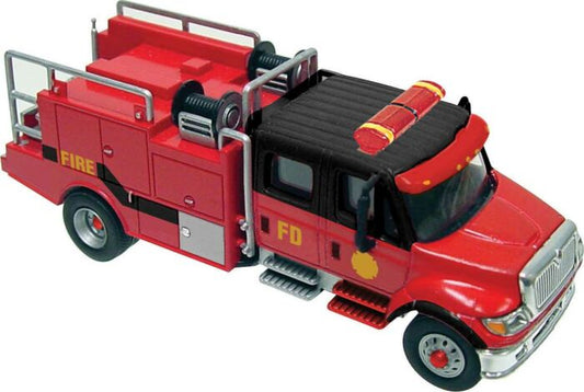 HO Intl 7600 2-Axle Crew Cab Brush Fire Truck