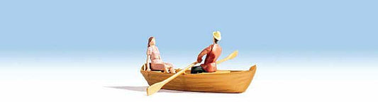 HO Row Boat & 2 Passengers